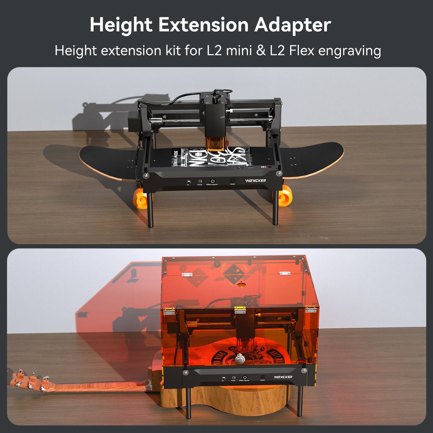 Woxcker Risers for L2 Mini&Flex (4 packs)