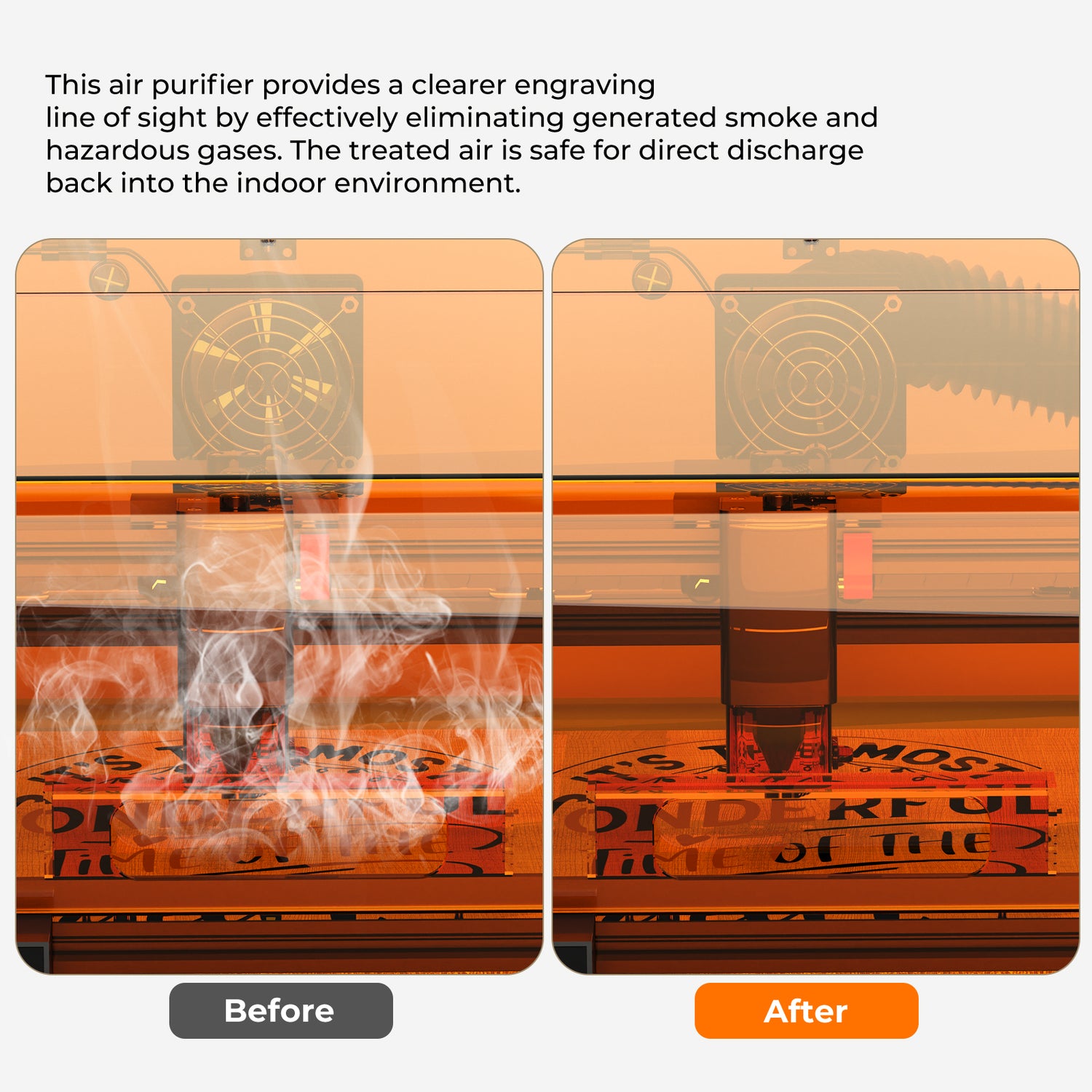 Air Purifier Designed for Woxcker Engraving Machine