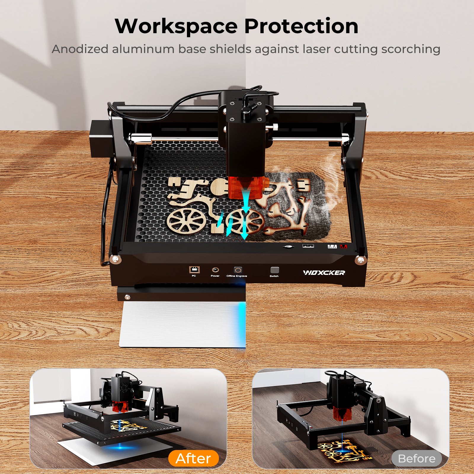 Honeycomb Panel Set for Woxcker L2 MINI / FLEX laser engraving machine
